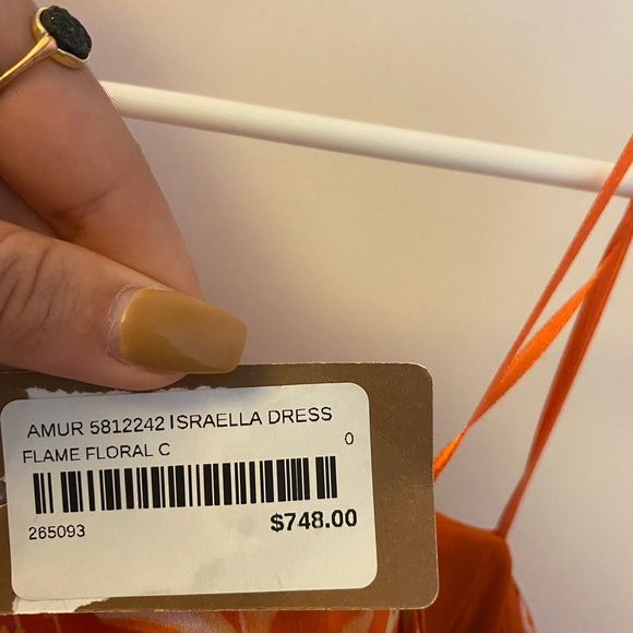 AMUR Dresses Amur Pink Orange Oneshoulder Formal Dress Size Poshmark